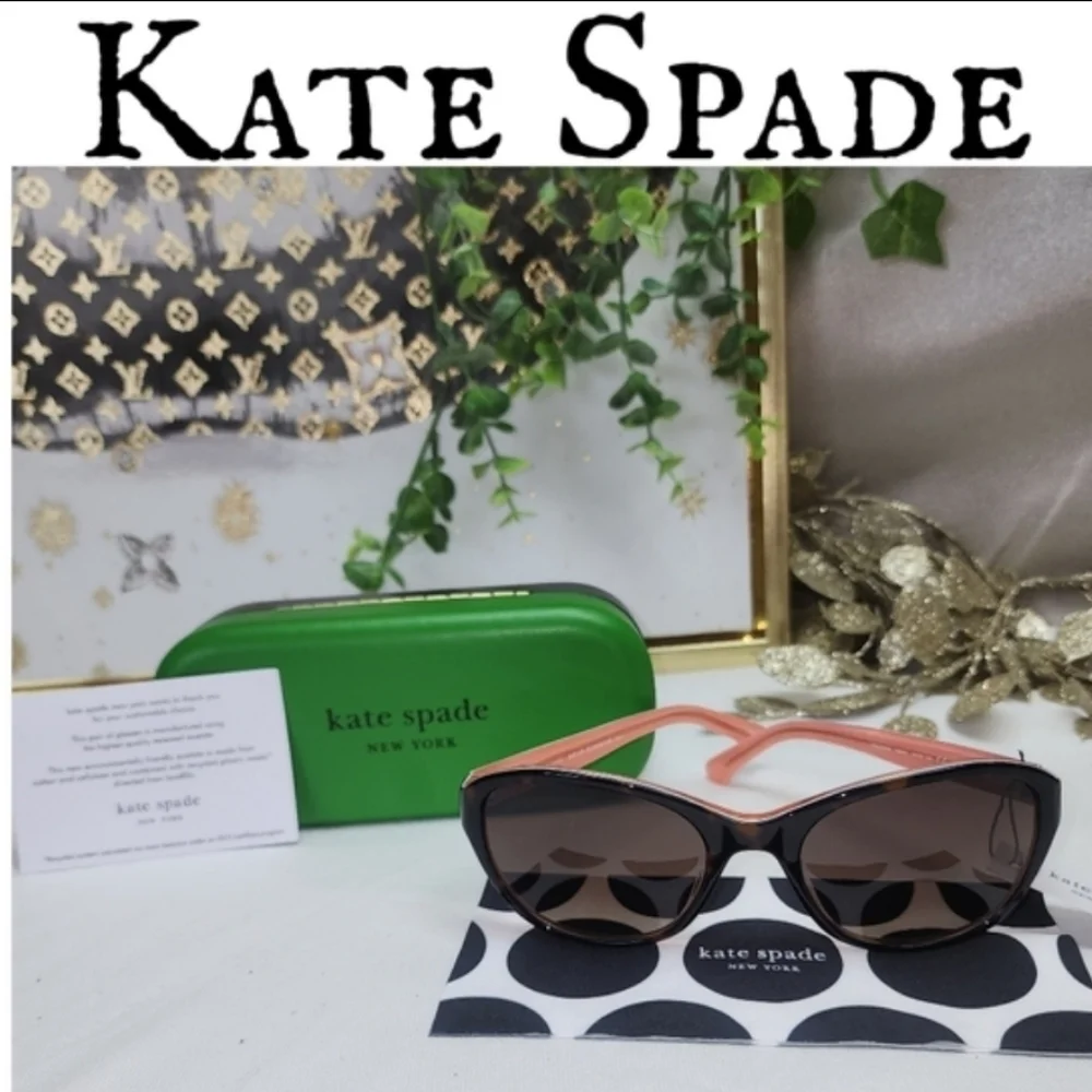 NWOT Kate Spade GOLDA/G/S 086/HA Sunglasses With HARD CASE AND DUST CLOTH